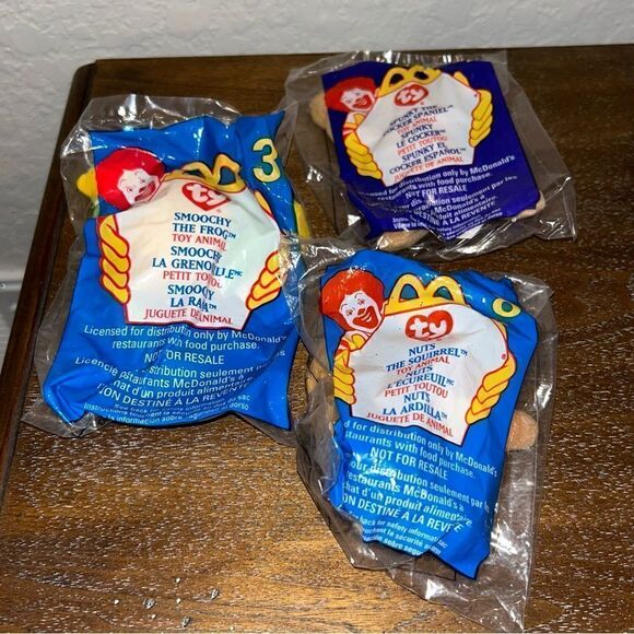 Vintage Ty Beanie McDonalds Happy Meal Toys (3) - Picture 1 of 5